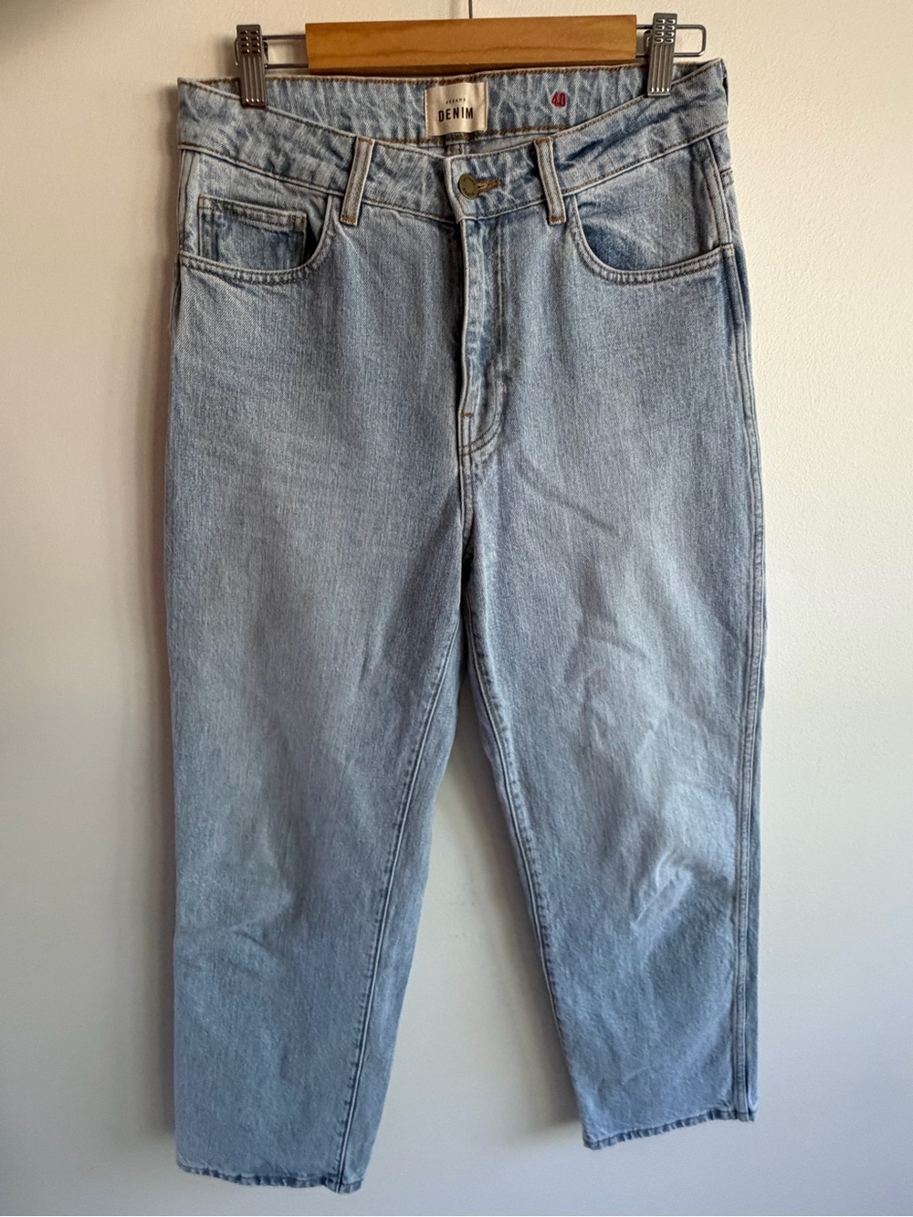 Sezane Light Blue Straigy Denim Jeans